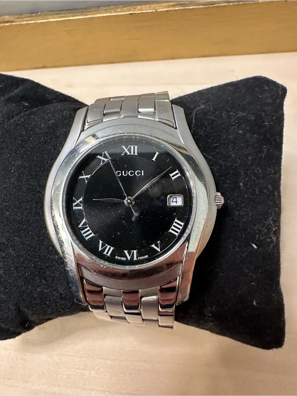 Gucci 5500M Women’s Black Dial Stainless Steel Watch